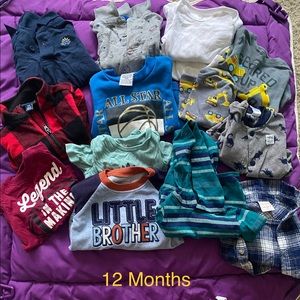 12 mo baby boy clothes mixed some new some old